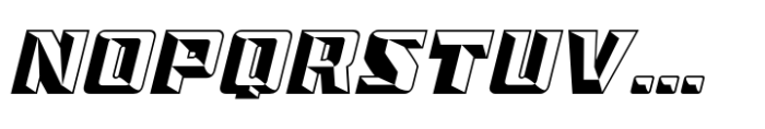 FTY Ultra Chiseled Regular Oblique Font UPPERCASE
