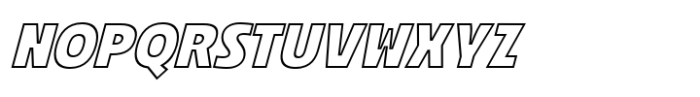 Ft Bueloz Outline Slant Outline Font UPPERCASE