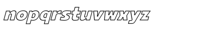 Ft Bueloz Outline Slant Outline Font LOWERCASE