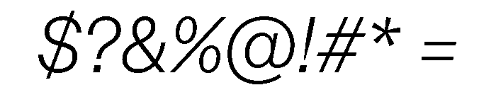 FTAktualUnlicensedTrial LightItalic Font OTHER CHARS