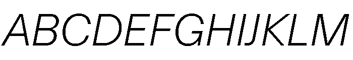 FTAktualUnlicensedTrial LightItalic Font UPPERCASE