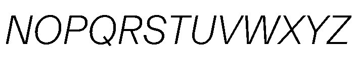 FTAktualUnlicensedTrial LightItalic Font UPPERCASE