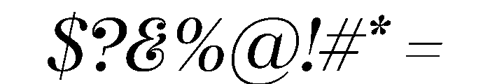 FTBrickDisplay LightItalic Font OTHER CHARS