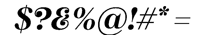 FTBrickDisplay MediumItalic Font OTHER CHARS