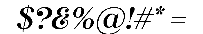 FTBrickDisplay RegularItalic Font OTHER CHARS