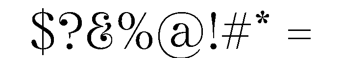 FTBrickDisplay Thin Font OTHER CHARS