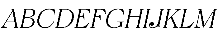 FTBrickDisplay ThinItalic Font UPPERCASE