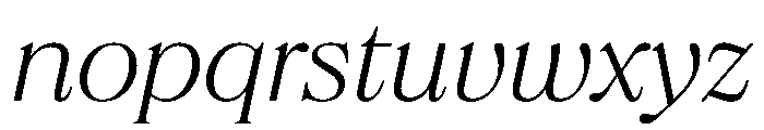 FTBrickDisplay ThinItalic Font LOWERCASE