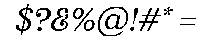 FTBrickText LightItalic Font OTHER CHARS