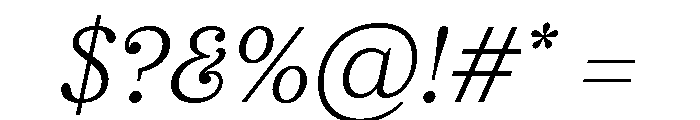 FTBrickText ThinItalic Font OTHER CHARS
