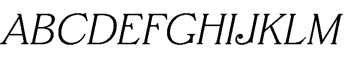 FTBrickText ThinItalic Font UPPERCASE