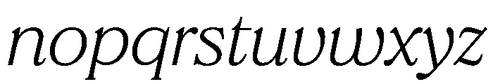 FTBrickText ThinItalic Font LOWERCASE