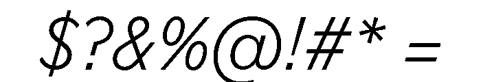 FTHabitUnlicensedTrial LightItalic Font OTHER CHARS