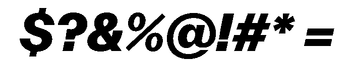 FTKunstGroteskUnlicensedTrial BlackItalic Font OTHER CHARS