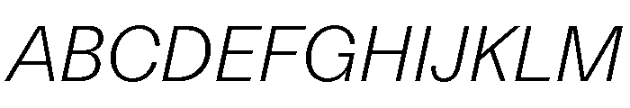 FTKunstGroteskUnlicensedTrial LightItalic Font UPPERCASE