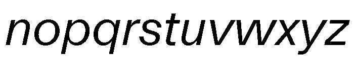 FTKunstGroteskUnlicensedTrial RegularItalic Font LOWERCASE