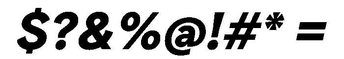 FTPilar BlackItalic Font OTHER CHARS