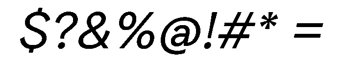 FTPilar Italic Font OTHER CHARS