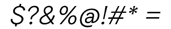 FTPilar LightItalic Font OTHER CHARS