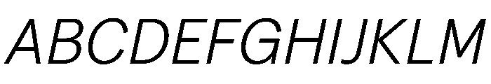 FTPilar LightItalic Font UPPERCASE