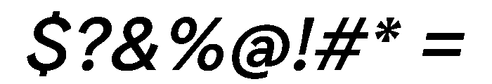 FTPilar MediumItalic Font OTHER CHARS