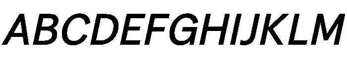 FTPilar MediumItalic Font UPPERCASE