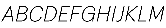 FTPilar ThinItalic Font UPPERCASE