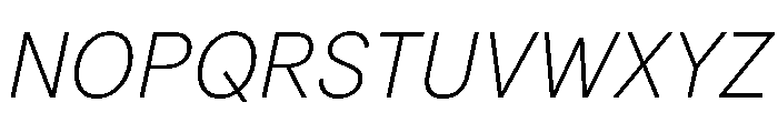 FTPilar ThinItalic Font UPPERCASE