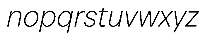 FTPilar ThinItalic Font LOWERCASE