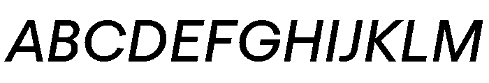 FTRegolaNeueUnlicensedTrial MediumItalic Font UPPERCASE