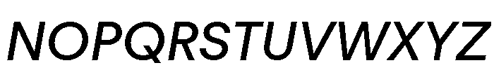 FTRegolaNeueUnlicensedTrial MediumItalic Font UPPERCASE