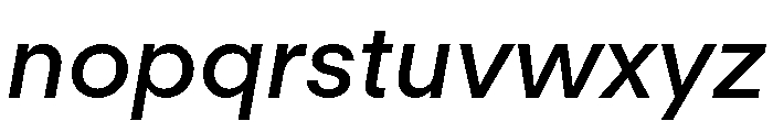 FTRegolaNeueUnlicensedTrial MediumItalic Font LOWERCASE