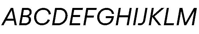 FTRegolaNeueUnlicensedTrial RegularItalic Font UPPERCASE