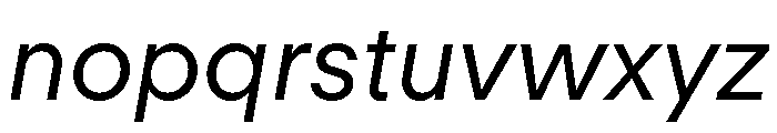 FTRegolaNeueUnlicensedTrial RegularItalic Font LOWERCASE