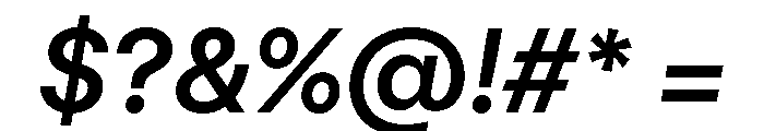 FTRegolaNeueUnlicensedTrial SemiboldItalic Font OTHER CHARS