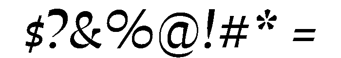 Fulgora Italic Font OTHER CHARS
