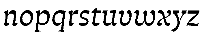 Fulgora Italic Font LOWERCASE