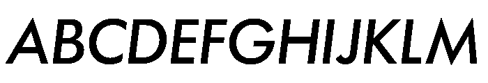 Futura 100 Armenian Medium Italic Font UPPERCASE