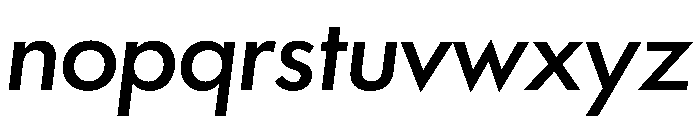 Futura 100 Armenian Medium Italic Font LOWERCASE