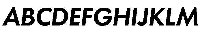 Futura 100 Armenian Semibold Italic Font UPPERCASE
