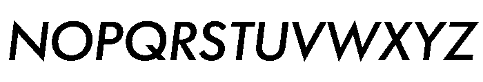 Futura 100 Cyrillic Medium Italic Font UPPERCASE