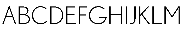 Futura 100 Extra Light Font UPPERCASE
