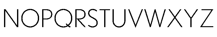 Futura 100 Extra Light Font UPPERCASE