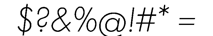 Futura 100 Greek Light Italic Font OTHER CHARS