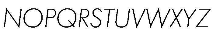 Futura 100 Greek Light Italic Font UPPERCASE
