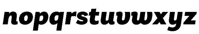 Futura 100 Heavy Italic Font LOWERCASE
