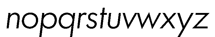 Futura 100 Hebrew Italic Font LOWERCASE