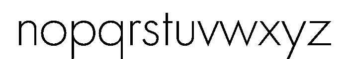 Futura 100 Hebrew Light Font LOWERCASE