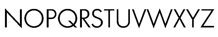 Futura 100 Hebrew Regular Font UPPERCASE