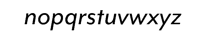 Futura 100 Italic Font LOWERCASE